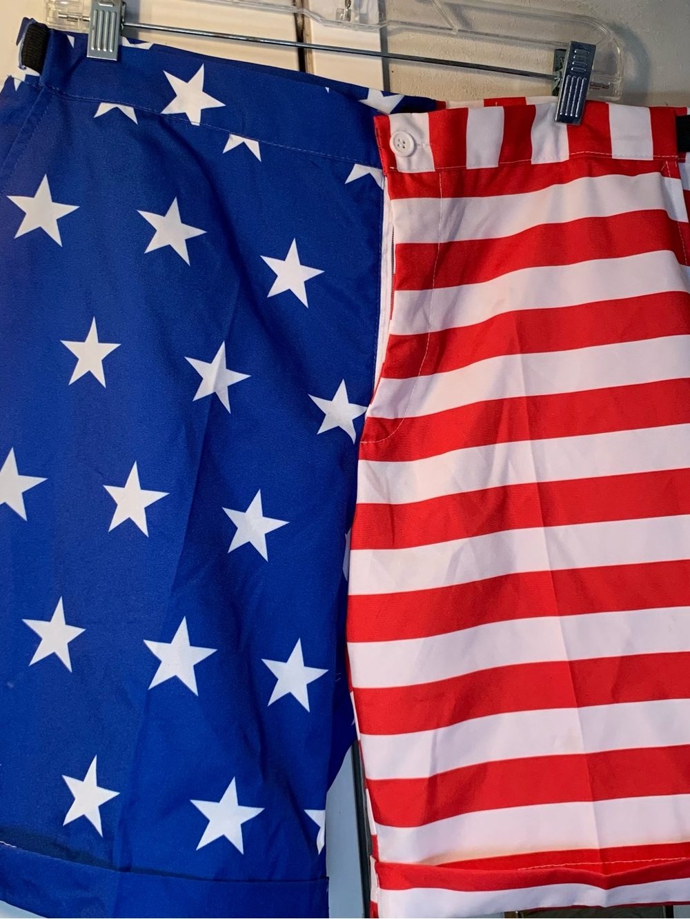 Kids Patriotic Stars & Stripes Swim Shorts - Red, White & Blue
